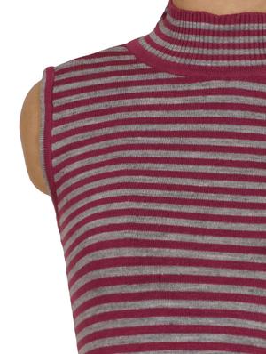 sleeveless pink knitted winter top - 908569 - Standard Image - 4