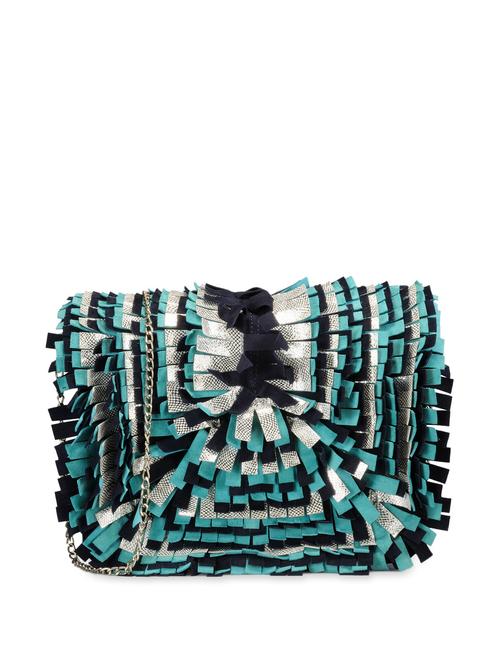 Multi leatherette fringed sling bag - 910293 - Very Small Image - 1
