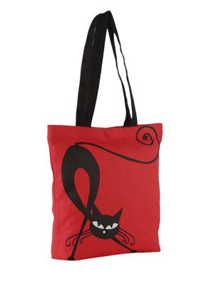 peppy cat print red shopping bag - 920390 - Standard Image - 4