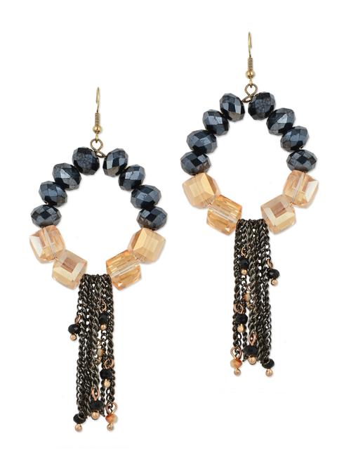stylish beads chain drop earrings - 932978 - Very Small Image - 1