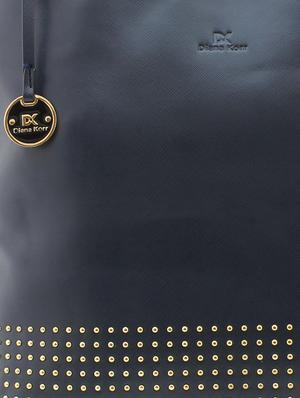 Blue Studded leatherette handbag - 948166 - Standard Image - 4