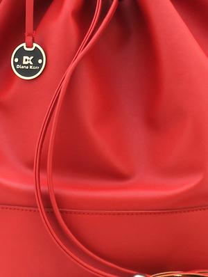 red leatherette draw string handbag - 948189 - Standard Image - 4