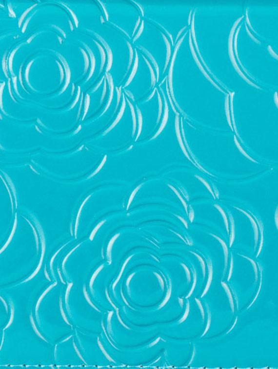 floral textured aqua wallet - 951066 - Zoom Image - 4