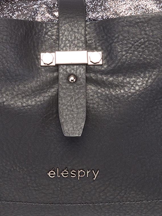 black textured leatherette hobo bag - 9545971 - Zoom Image - 4