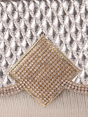 gold embellished sling clutch - 9566797 - Standard Image - 4