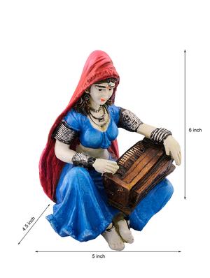 blue and red polyresin harmonium showpiece - 9572166 - Standard Image - 4