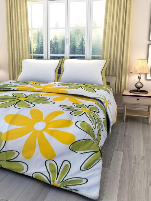 ecraftindia abstract floral printed single bed reversible ac blanket - 9583972 - Standard Image - 1