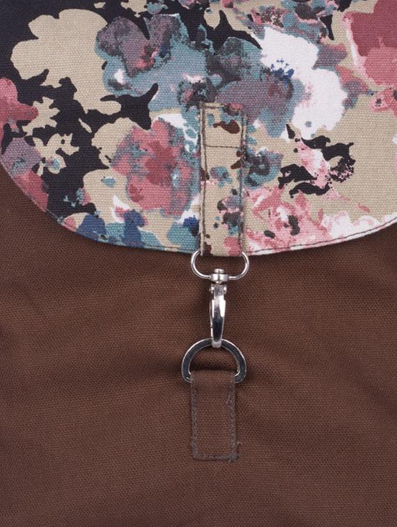 brown floral printed canvas sling bag - 9594057 - Zoom Image - 4