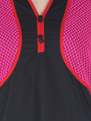 black cotton net kurti - 9595775 - Standard Image - 4
