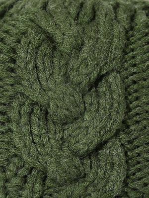 dark green knitted acrylic beanie cap - 9599818 - Standard Image - 4