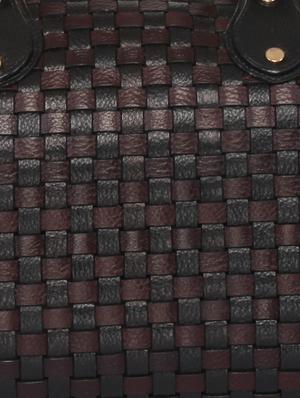 black and brown textured leather handbag - 9601577 - Standard Image - 4