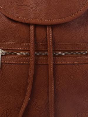 brown leatherette backpack - 9614996 - Standard Image - 4