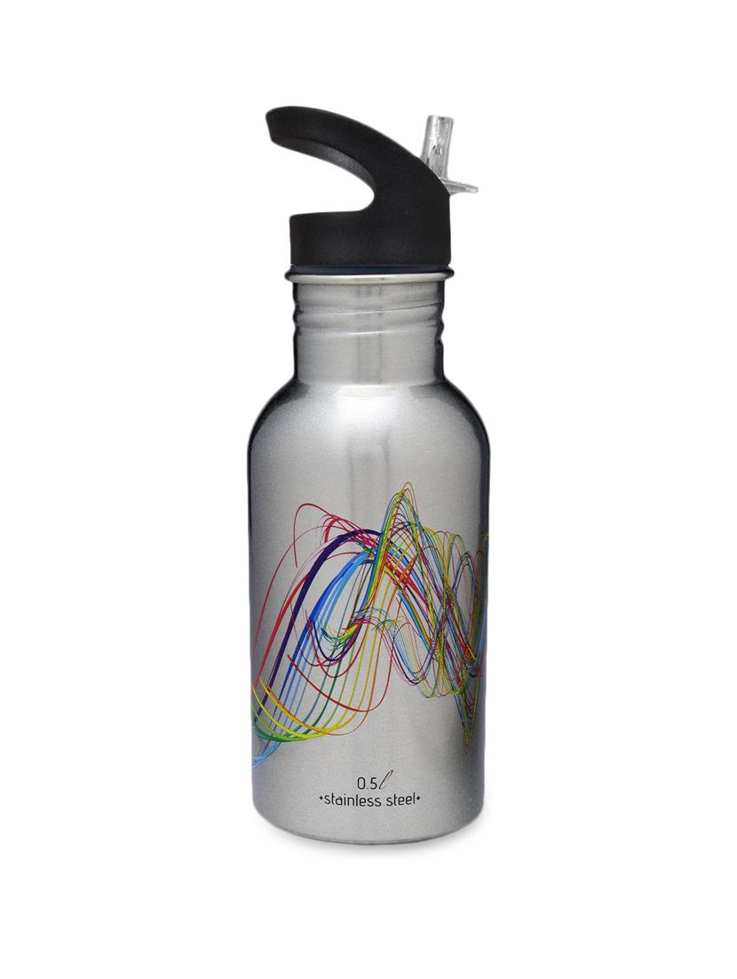 Silver Stainless Steel 500 Ml Bottle With Sippy Cap - By