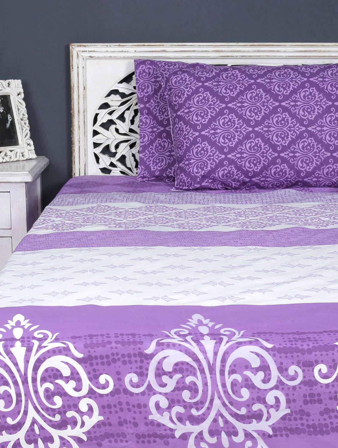 Double Bedsheet With Pillow Cover - Aarya Home