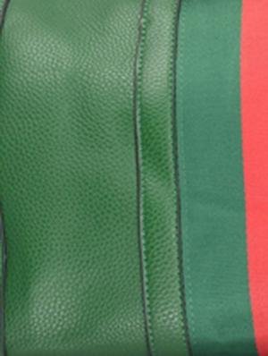 green leatherette striped handbag - 9634087 - Standard Image - 4
