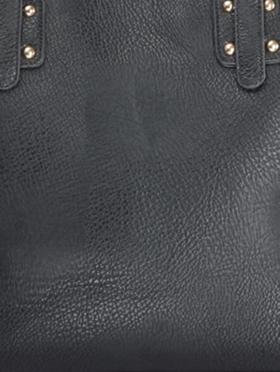 black leatherette tote bag - 9634115 - Zoom Image - 4