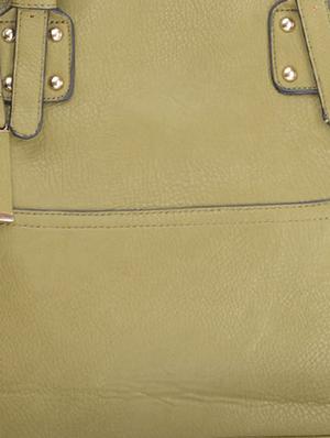 green leatherette handbag - 9634116 - Standard Image - 4