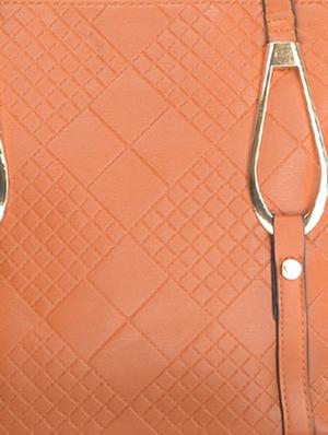 brown leatherette handbag - 9634134 - Standard Image - 4