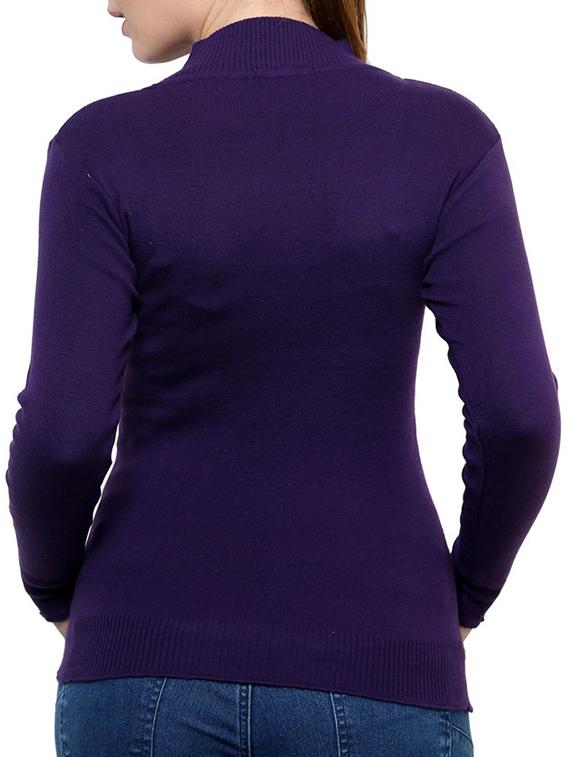 purple & pink cotton blend pullover - 9645945 - Zoom Image - 7