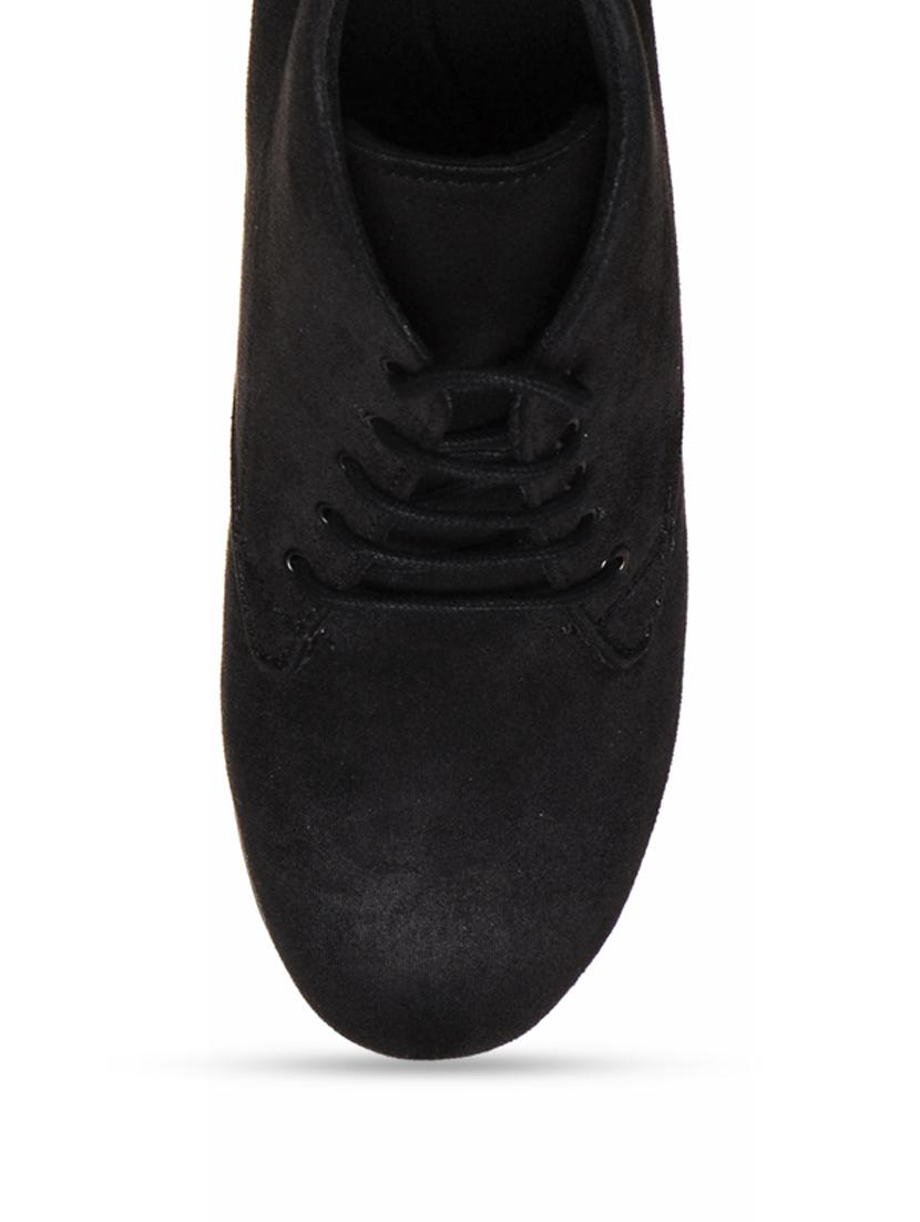black suede lace up ankle boots - 9651418 - Zoom Image - 4