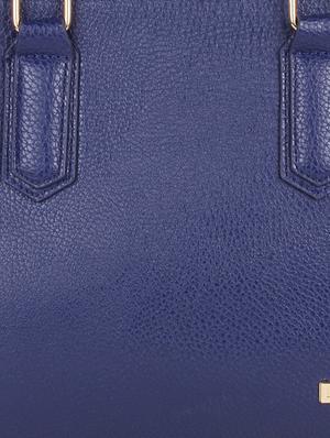 blue leatherette structured handbag - 9653809 - Standard Image - 4