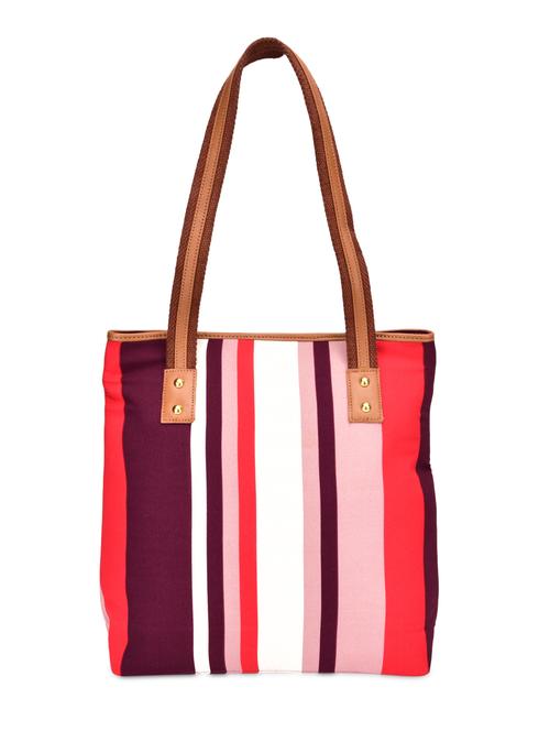 multicolored striped leatherette tote - 9659394 - Standard Image - 1