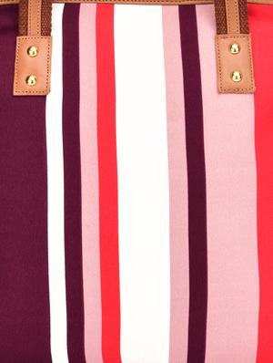 multicolored striped leatherette tote - 9659394 - Standard Image - 4