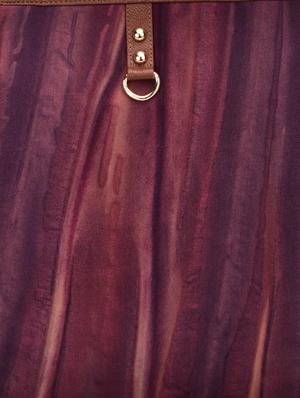 burgundy and purple abstract leatherette tote - 9659403 - Standard Image - 4