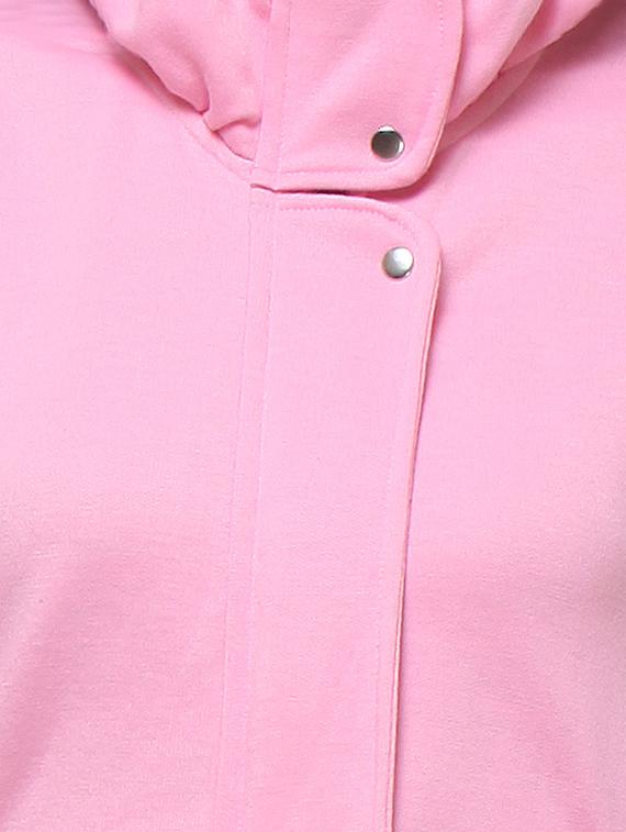 solid pink fleece jacket - 9660286 - Zoom Image - 4