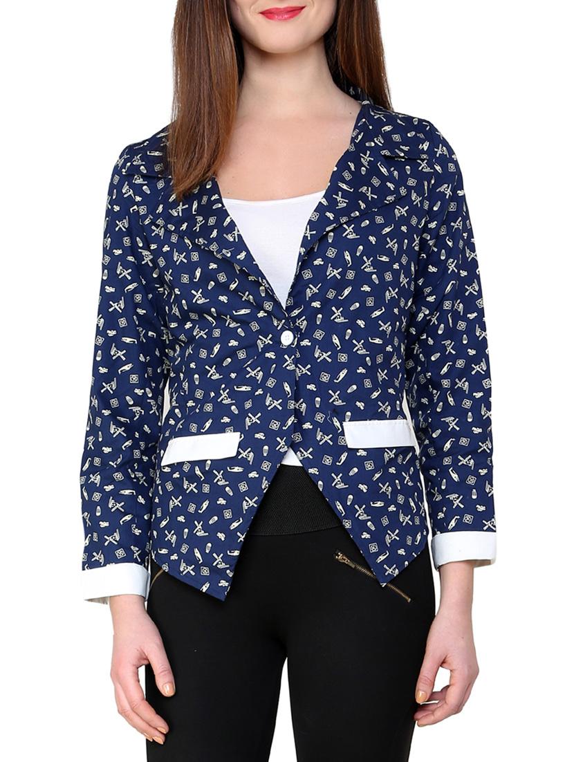 Navy Blue Transport Vehicles Printed Cotton Printed - By