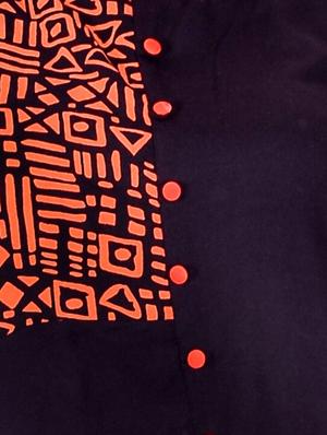 black rayon printed kurta - 9668551 - Standard Image - 4