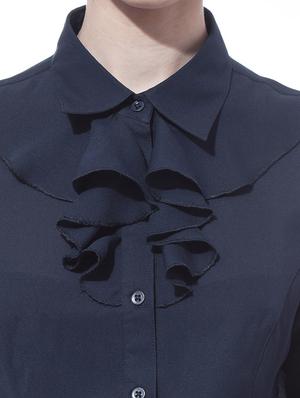 ruffle detail button up shirt - 9674343 - Standard Image - 4