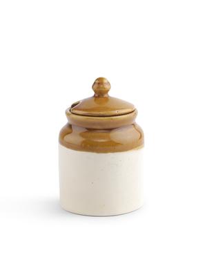 ceramic pickle jar and spoon set with wooden base stand - 9688296 - Standard Image - 4