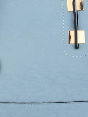 blue faux leather handbag with pouch - 9704392 - Standard Image - 4