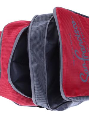red and grey san francisco backpack - 9705699 - Standard Image - 4