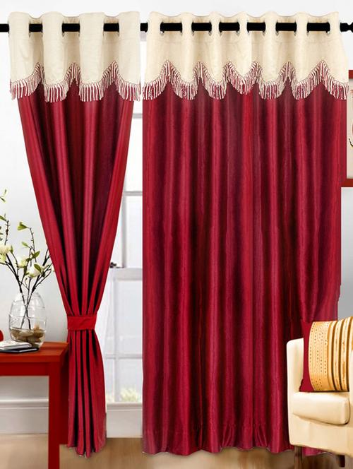 maroon solid curtain - 971580 - Standard Image - 1
