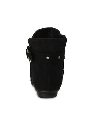 black suede buckled ankle boots - 9728210 - Standard Image - 4