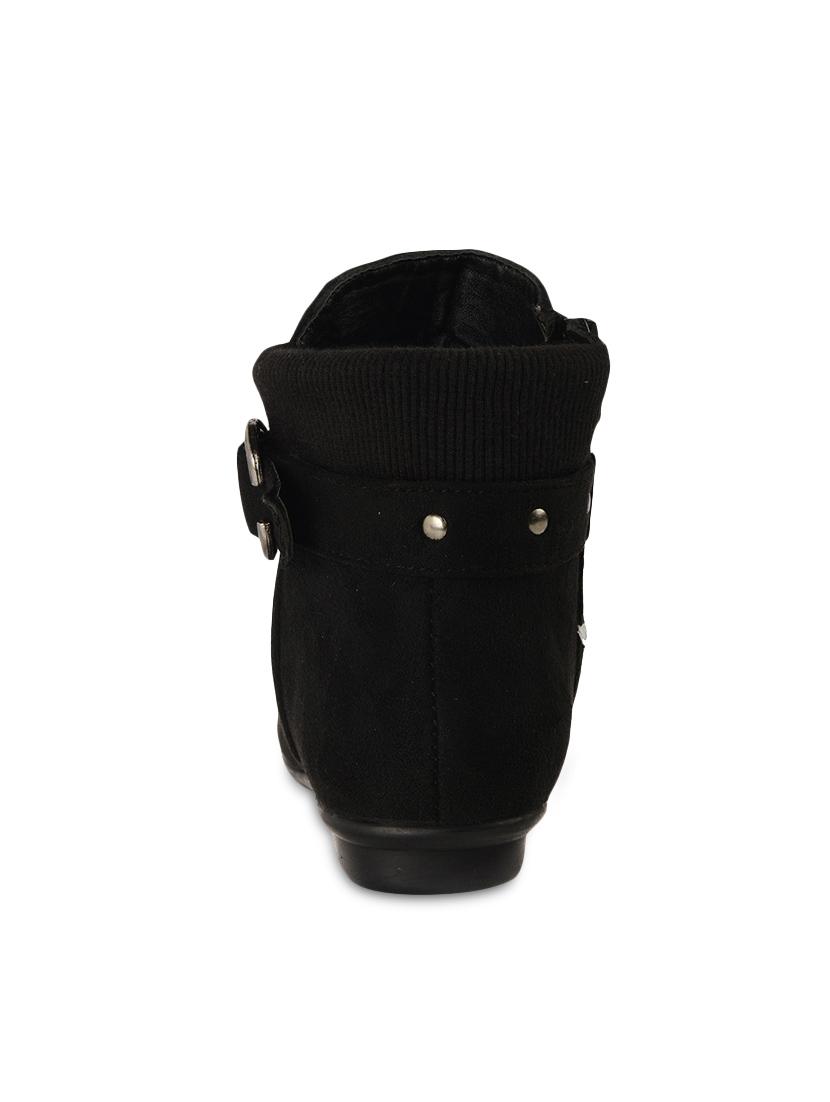 black suede buckled ankle boots - 9728210 - Zoom Image - 4