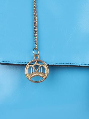 blue leatherette satchel bag - 9753548 - Standard Image - 4
