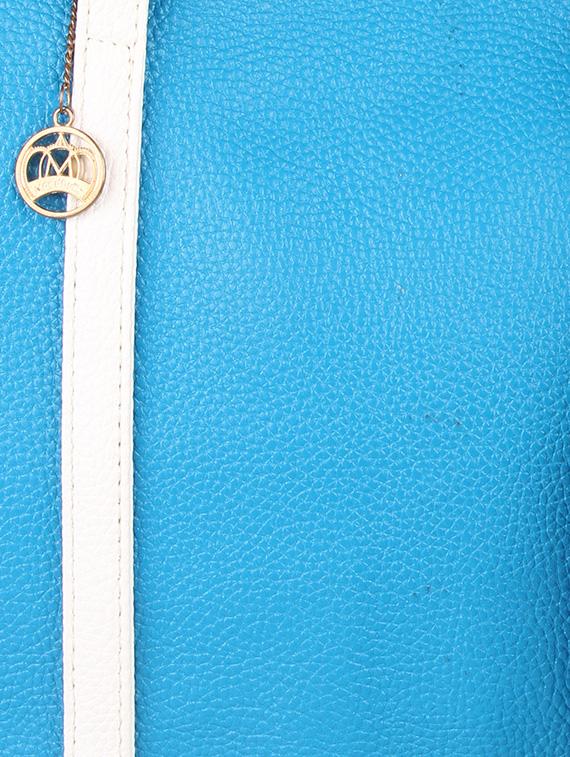 blue leatherette tote bag - 9753576 - Zoom Image - 4