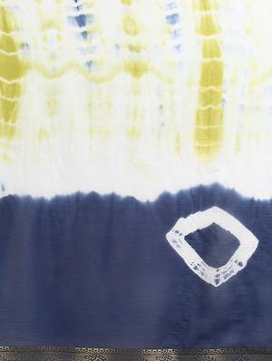 white & blue Chiffon Saree - 9776918 - Standard Image - 4