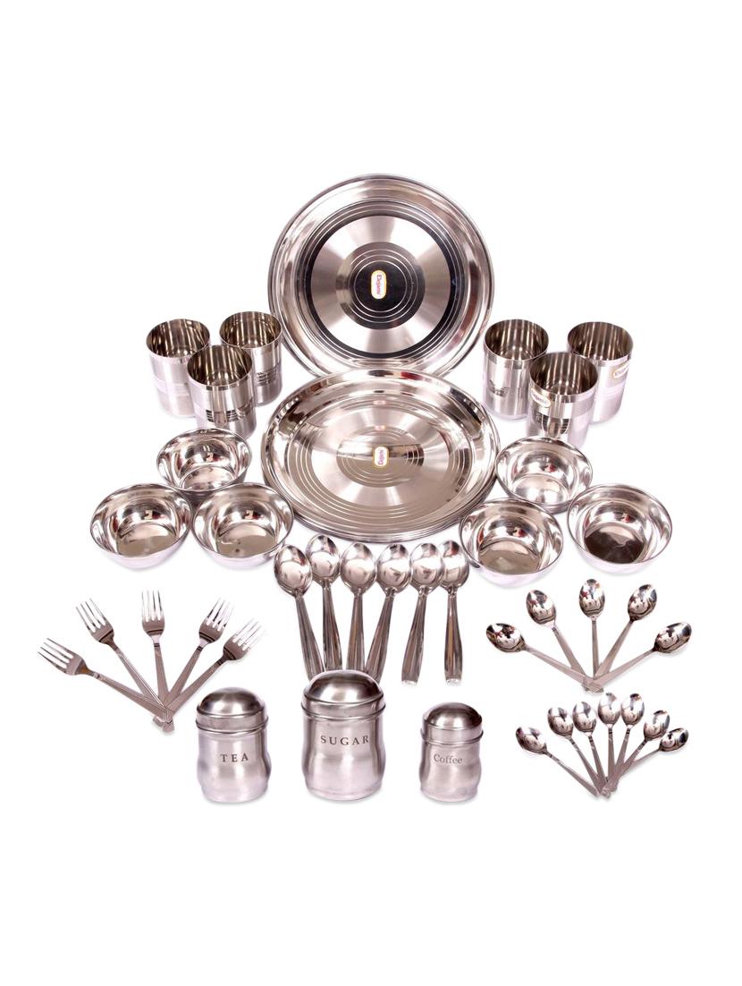 24 Pc Dinner Set+ 18 Pc Cutlery+ 3 Pc Tea Sugar Coffee - Elegante'