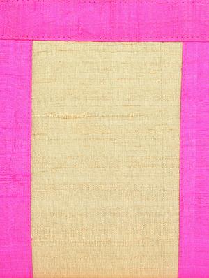 fuchsia and gold silk clutch - 9792245 - Standard Image - 4