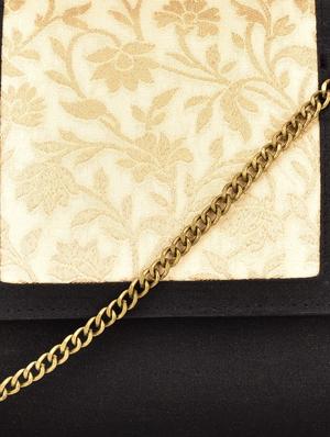 black brocade silk clutch - 9792259 - Standard Image - 4