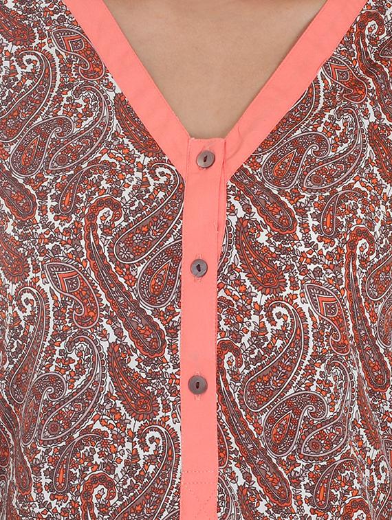 Paisley printed polycrepe top - 9797037 - Zoom Image - 4