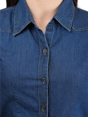 navy blue denim shirt - 9804885 - Standard Image - 4