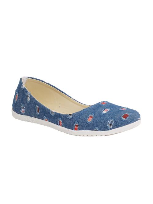 blue denim ballerinas - 9811151 - Standard Image - 1