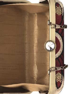 red and gold beaded clutch - 9819422 - Standard Image - 4