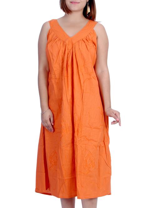 orange COTTON dress - 9820685 - Standard Image - 1