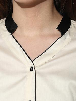beige cotton shirt - 9821234 - Standard Image - 4